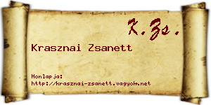 Krasznai Zsanett névjegykártya