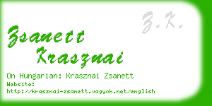 zsanett krasznai business card